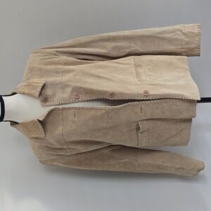 Vintage Modern Essentials Tan Suede Jacket Size Med